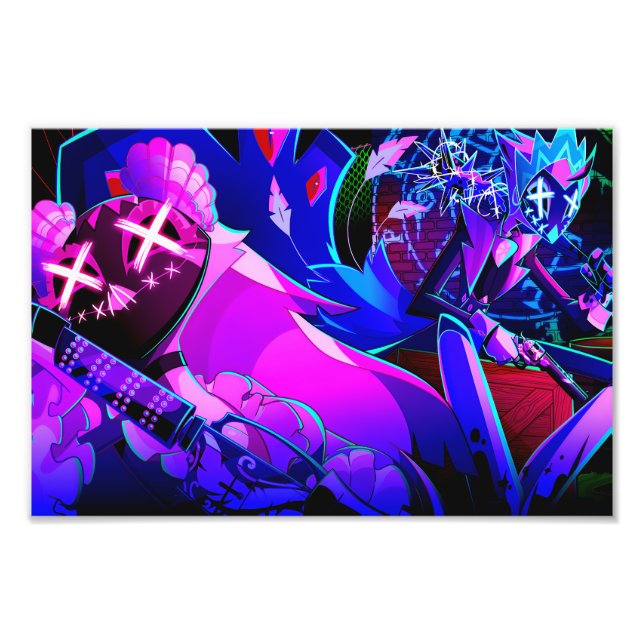 Andre & Stella Halloween Slasher | Helluva Boss | Photo Print (Front)
