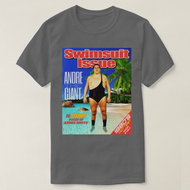 Andre the Giant Swimsuit Cover T-Shirt (Design Front)