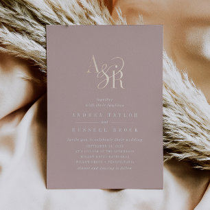 ANDREA Blush Pink Rose Gold Foil Elegant Wedding