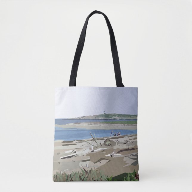 Andrea Brand #1 Beach Day Popham Beach Maine Tote Bag (Front)