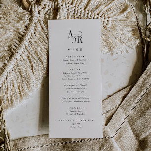 ANDREA Classic Elegant Formal Fancy Unique Wedding Menu