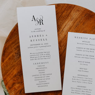 ANDREA Classic Elegant Formal Fancy Unique Wedding Programme