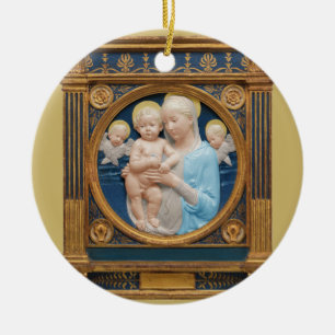 Andrea Della Robbia c1485 Madonna and Child Ceramic Tree Decoration