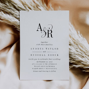 ANDREA Elegant Formal Minimal Chic Classic Wedding Invitation