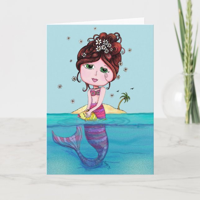 Andrea Mermaid Greeting Card (Front)