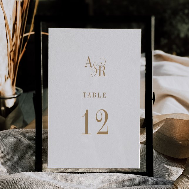 ANDREA Minimalist Boho Gold Wedding Table Numbers (ANDREA Minimalist Boho Gold Wedding Table Numbers)