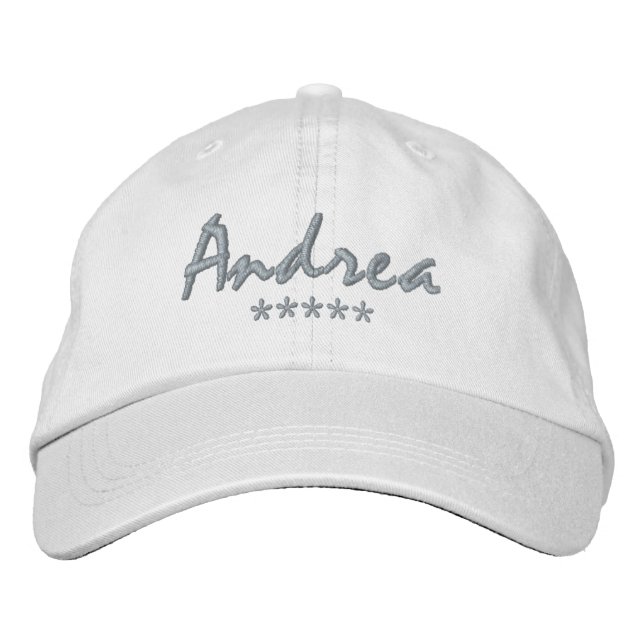 Andrea Name Embroidered Hat (Front)