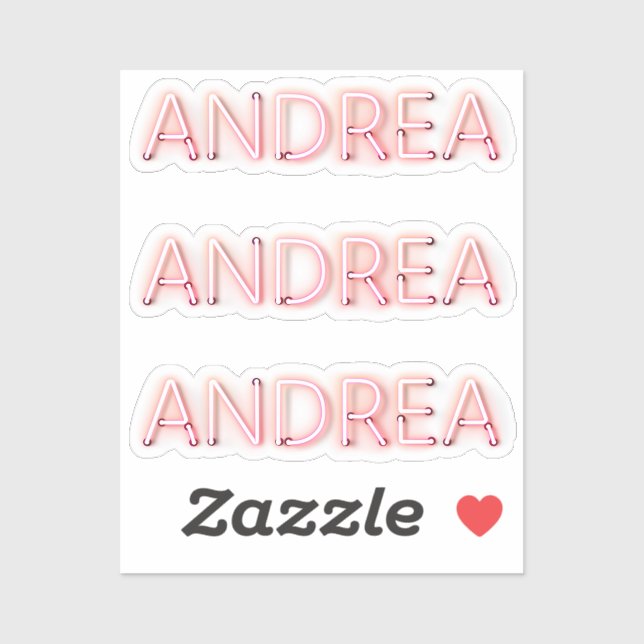 Andrea Name in Glowing Neon Lights (Sheet)