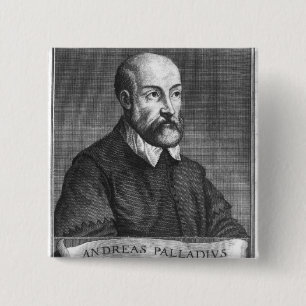 Andrea Palladio engraved by Francesco 15 Cm Square Badge