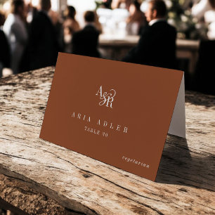 ANDREA Terracotta Boho Minimal Wedding Place Cards