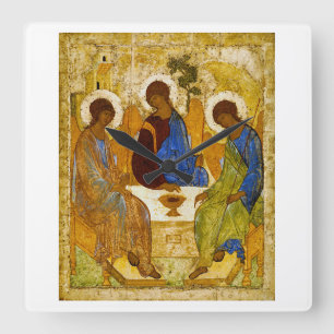 Andrei Rublev , “ Holy Trinity ” Square Wall Clock