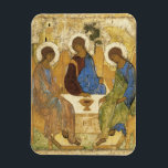 Andrei Rublev Iconic Trinity Angels Abraham Bible Magnet<br><div class="desc">A painting by Russian artist Andrei Rublev entitled "Trinity" depicting three angels who visited Abraham.</div>