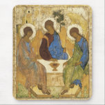 Andrei Rublev Iconic Trinity Angels Abraham Bible Mouse Pad<br><div class="desc">A painting by Russian artist Andrei Rublev entitled "Trinity" depicting three angels who visited Abraham.</div>