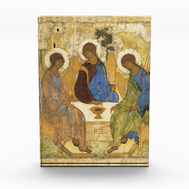 Andrei Rublev Iconic Trinity Angels Abraham Bible Photo Block (Front)