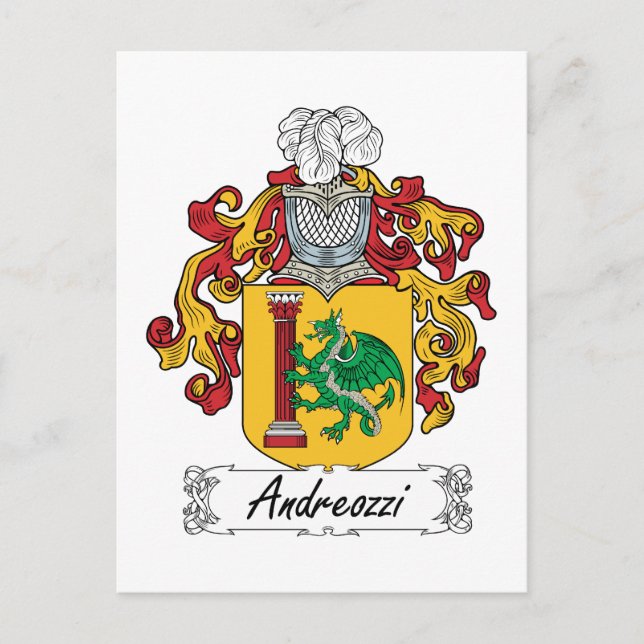 Andreozzi Family Crest Postcard (Front)