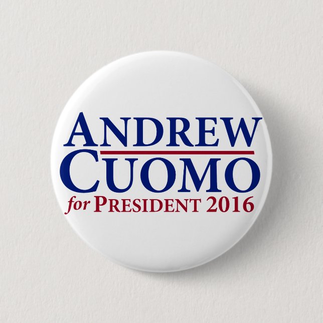 Andrew Cuomo for President 2016 Button (Front)
