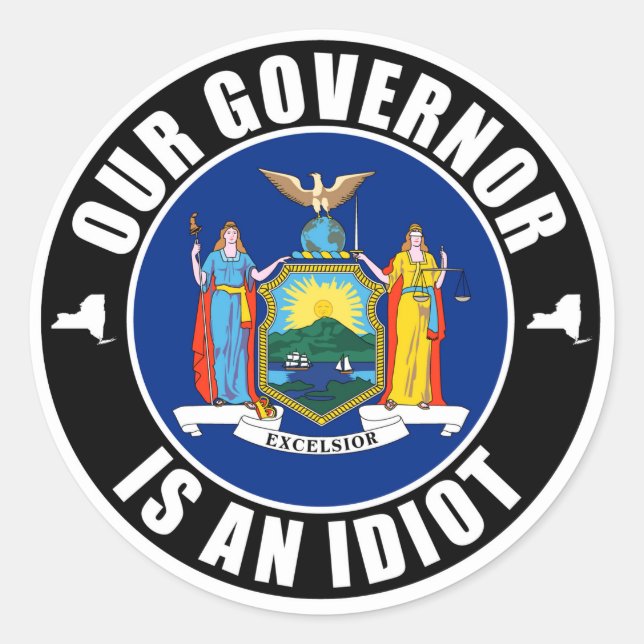 Andrew Cuomo is an idiot Classic Round Sticker (Front)