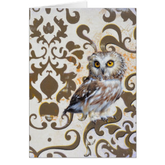 Andrew Denman Saw Whet Owl Blank Card