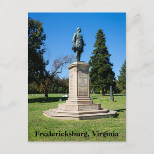 Andrew Humphreys statue in Fredericksburg Postcard