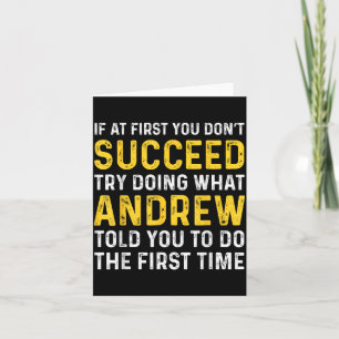 Andrew If At First You Don't Succeed Andrew Birthd Card