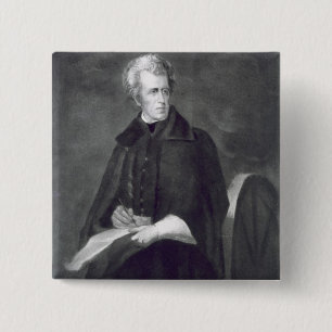 Andrew Jackson, 7th President of the United States 15 Cm Square Badge