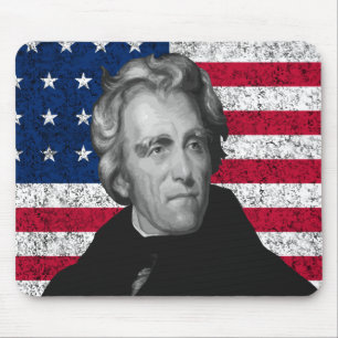 Andrew Jackson and The US Flag Mouse Pad