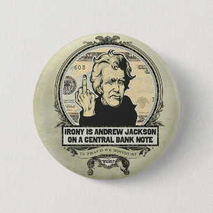 Andrew Jackson Central Bank Button
