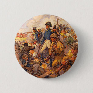 Andrew Jackson During the Battle of New Orleans 6 Cm Round Badge