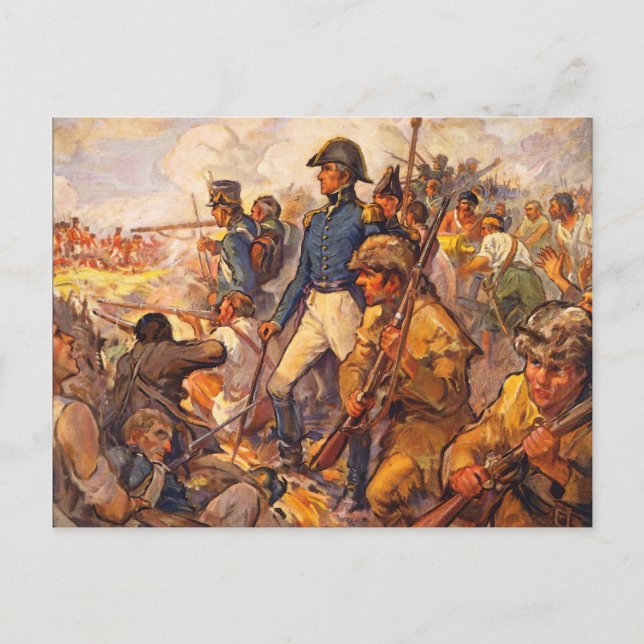 Andrew Jackson During the Battle of New Orleans Postcard (Front)