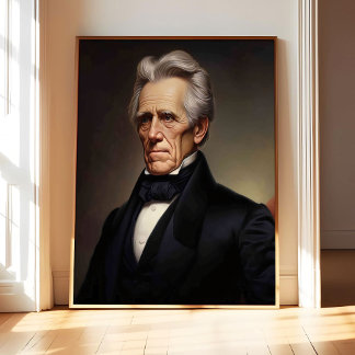 Andrew Jackson Poster Art Print, US President Wall