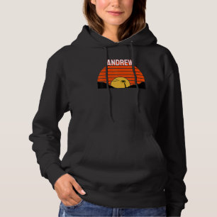 Andrew Palm Tree Sunset Retro Vintage Sand Dunes Hoodie