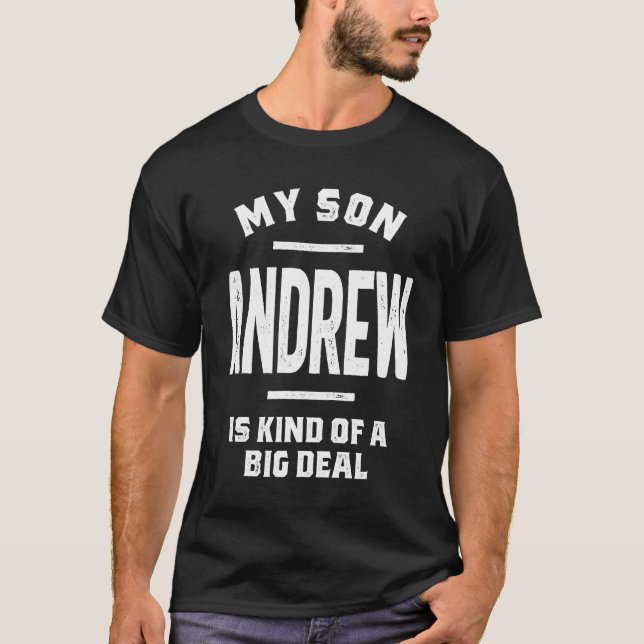 Andrew Personalised Name Birthday Gift  T-Shirt (Front)