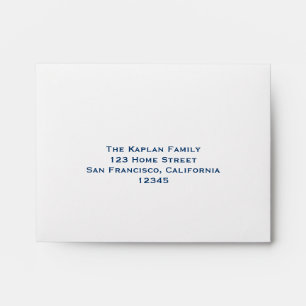 Andrew RSVP Bar Mitzvah Wedding Blue Lined Envelope