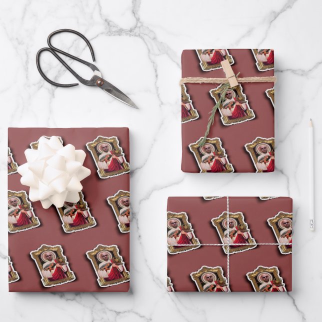 Andrew Tate Jesus Meme Wrapping Paper Set of 3 (Front)