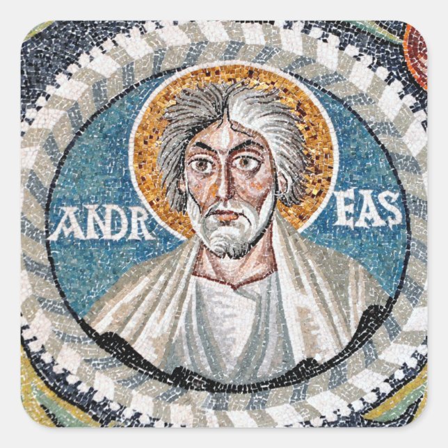 Andrew the Apostle mosaic Square Sticker (Front)