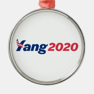 Andrew Yang 2020 Presidential Campaign Metal Tree Decoration