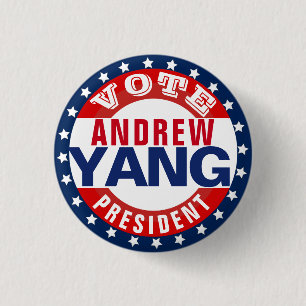 Andrew Yang for President 3 Cm Round Badge