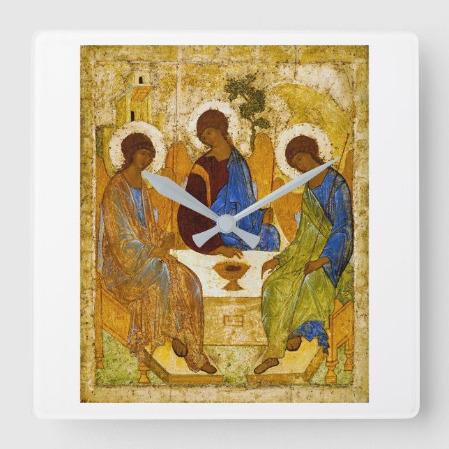 Andrey Rublev , "Holy Trinity" Square Wall Clock (Front)