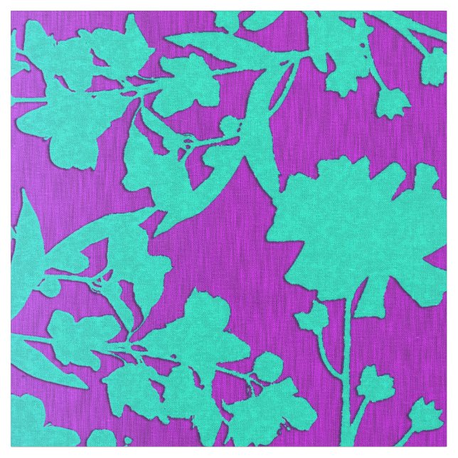 Andreya Purple and Aqua Fabric (Close Up)