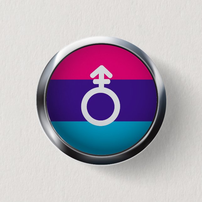 Androgyne 3 Cm Round Badge (Front)