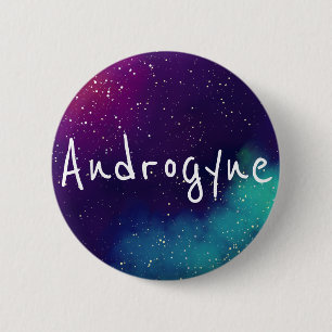 Androgyne Customisable Galaxy Identity 6 Cm Round Badge
