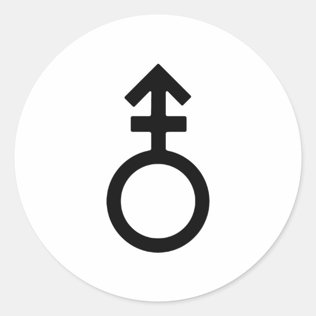 Androgyne Gender Symbol Classic Round Sticker (Front)