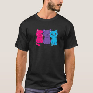 Androgynous Flag Pile Pride Lgbtq Cats Cute Androg T-Shirt
