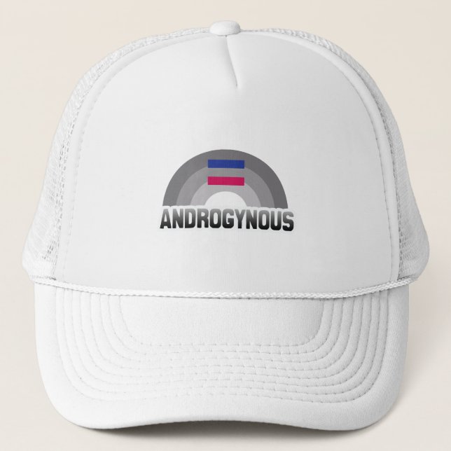 ANDROGYNOUS RAINBOW TRUCKER HAT (Front)