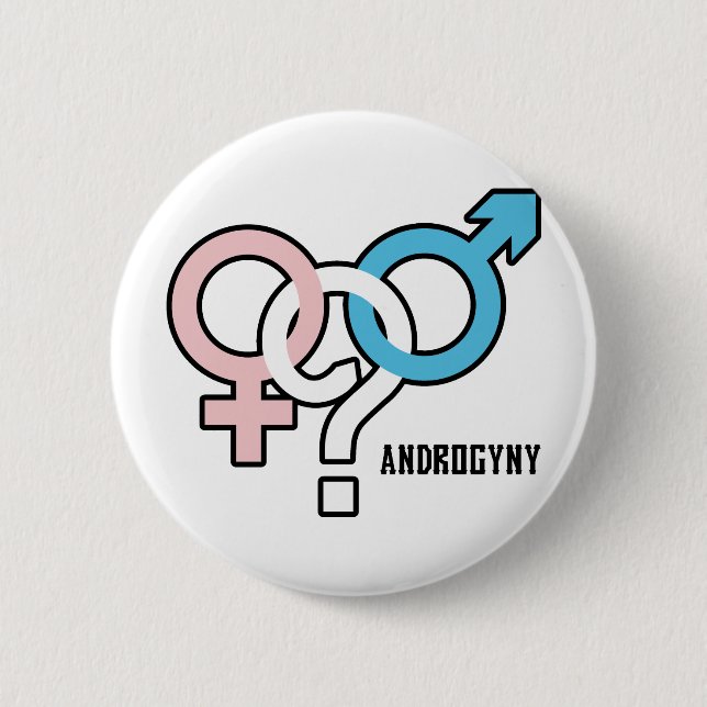 Androgyny 6 Cm Round Badge (Front)