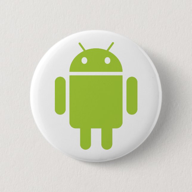 Android 6 Cm Round Badge (Front)