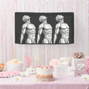 Android Anatomy: Male Cyborg Giant Wall Banner
