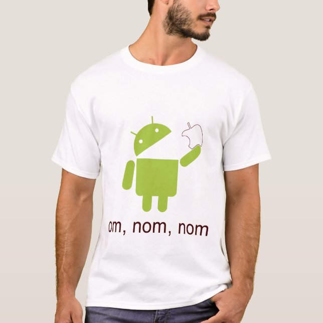android > apple (light shirt) T-Shirt (Front)