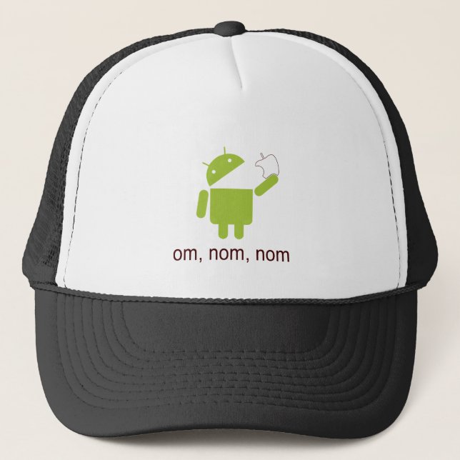 android > apple (trucker hat) trucker hat (Front)