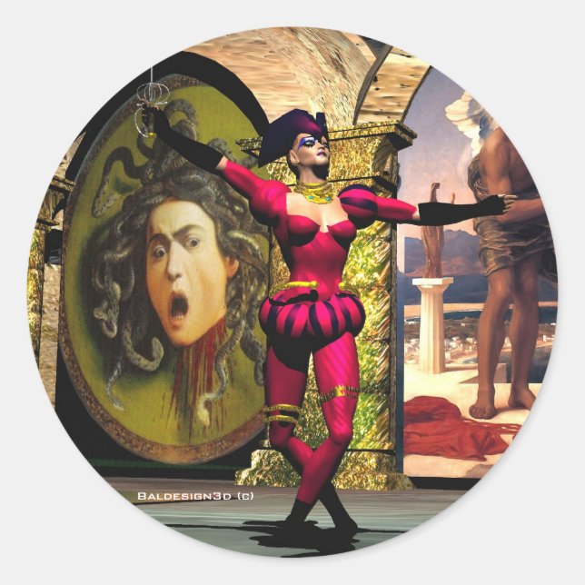 ANDROID BALLET , Science Fiction Classic Round Sticker (Front)